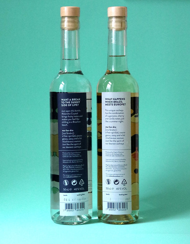 Malandra Cachaça Set "Oak + Crystal"