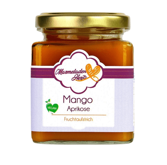 Mango Aprikose Fruchtaufstrich - Marmeladenherz