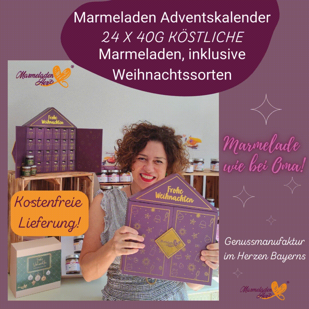 Marmeladen Adventskalender 2024 jetzt online kaufen – Marmeladenherz Marmeladen Adventskalender 2024 jetzt online kaufen – Marmeladenherz