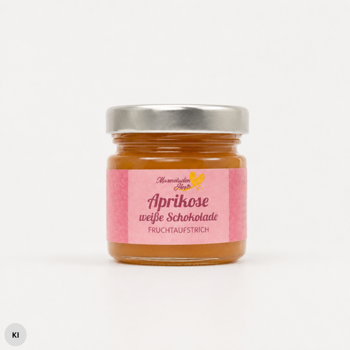 Aprikose weiße Schokolade Fruchtaufstrich Mini  40g