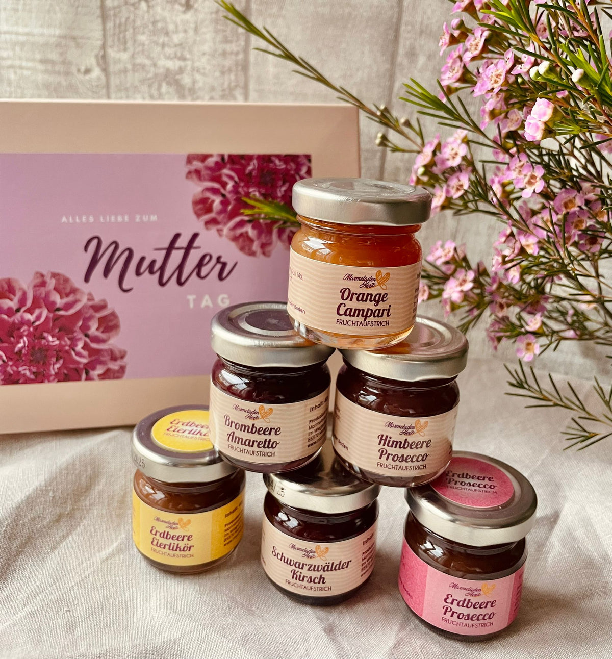 Geschenkbox mit Schuss: alles liebe zum Muttertag!