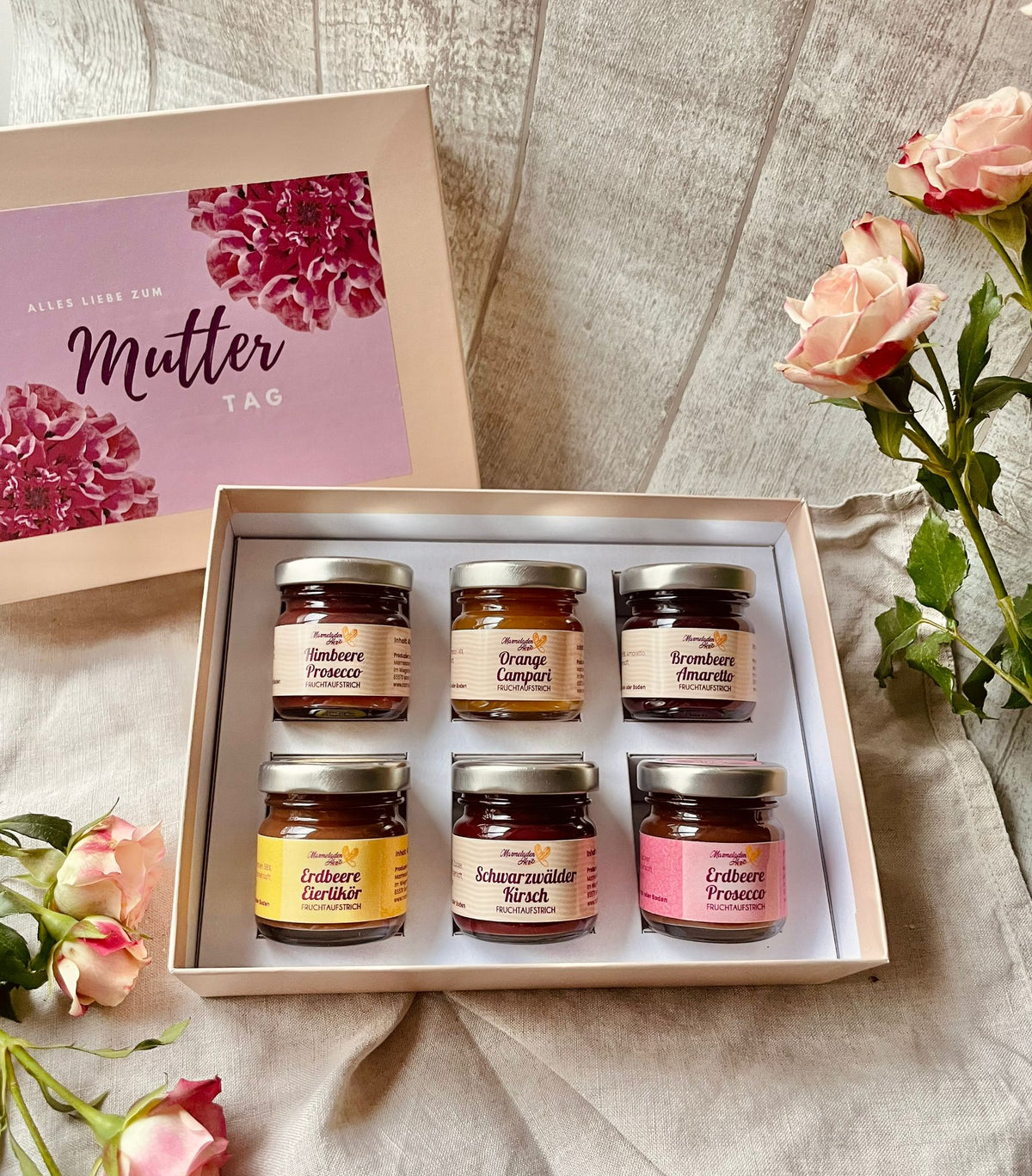 Geschenkbox mit Schuss: alles liebe zum Muttertag!