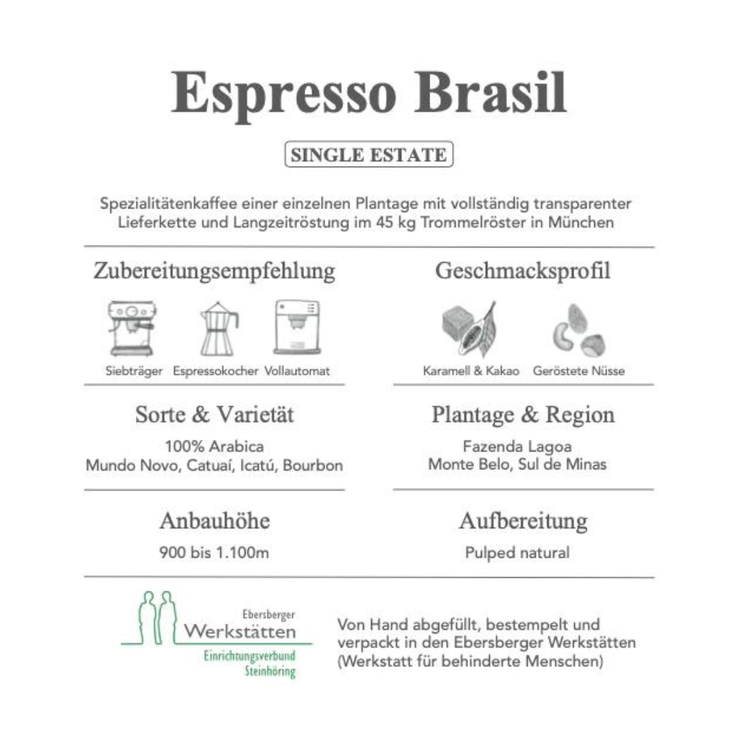 Espresso Brasil – Single Estate (Ganze Bohne)