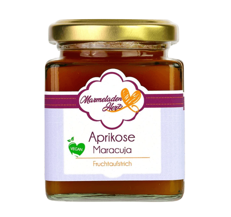 Aprikose Maracuja Fruchtaufstrich - Marmeladenherz