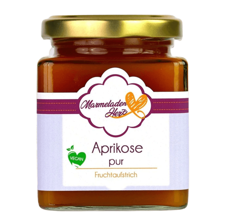 Aprikose pur Fruchtaufstrich - Marmeladenherz