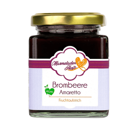 Brombeere Amaretto Fruchtaufstrich - Marmeladenherz