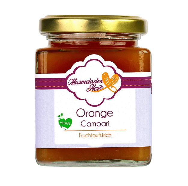 Orange Campari Fruchtaufstrich - Marmeladenherz