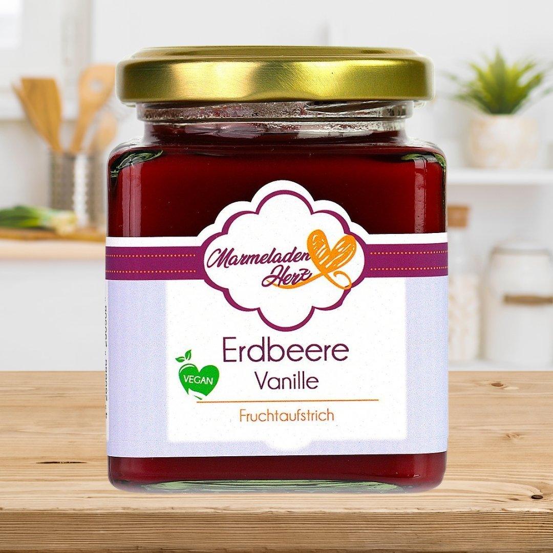 Erdbeere Vanille Fruchtaufstrich - Marmeladenherz