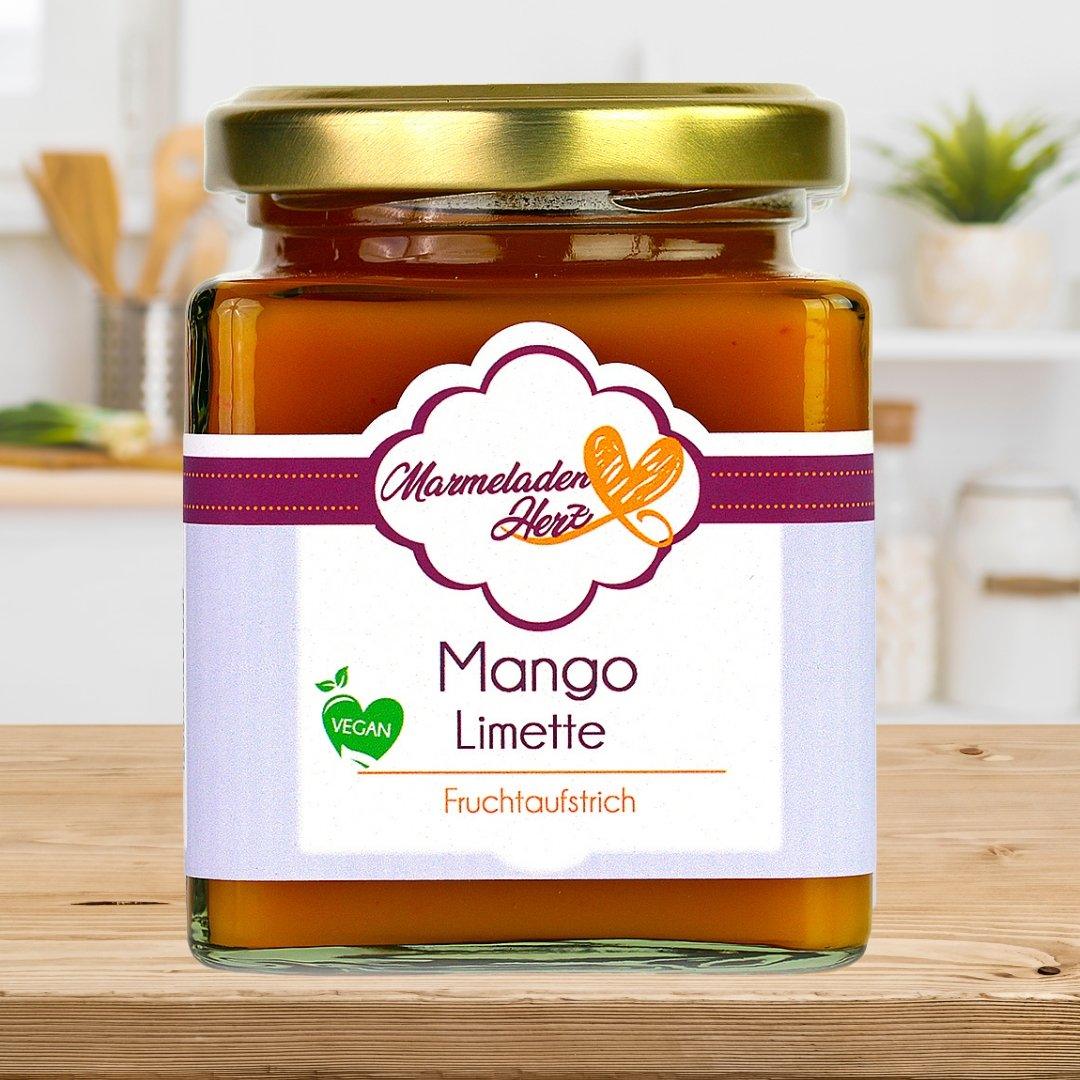 Mango Limette Fruchtaufstrich - Marmeladenherz