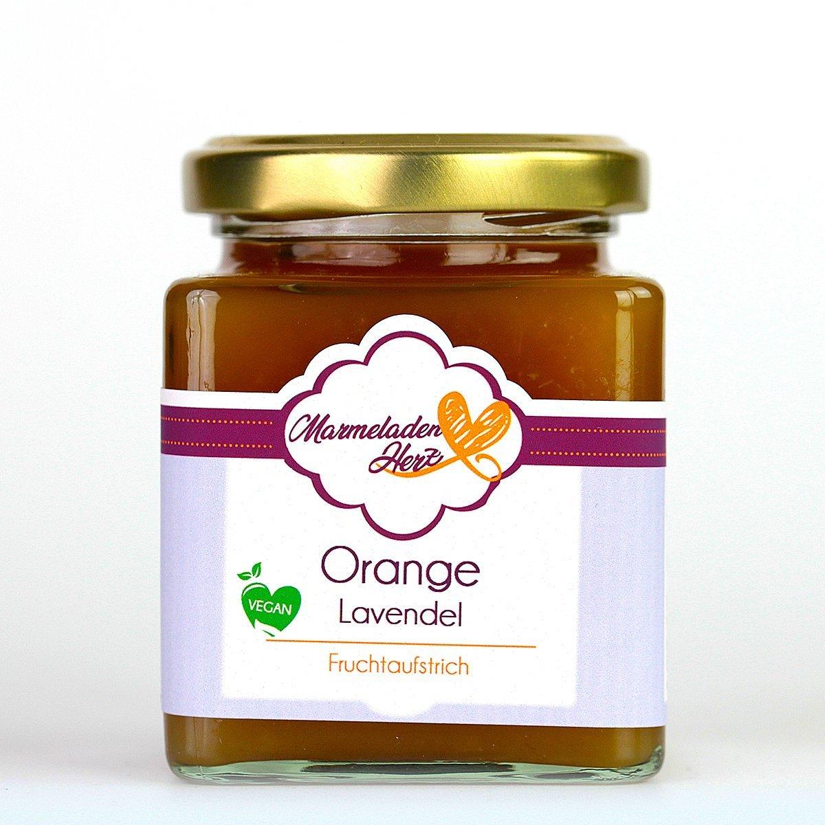 Orange Lavendel Fruchtaufstrich - Marmeladenherz